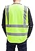 Misslo 5 Pockets High Visibility Zipper Front Breathable Safety Vest with Reflective Strips, Neon Yellow (Extra Large)