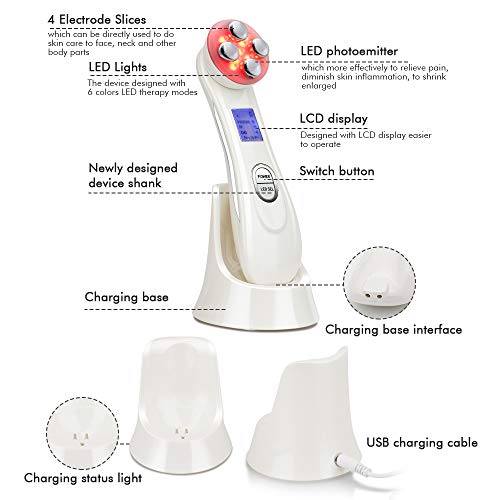 POPGER EMS 5 In 1 Skin Tightening Machine Facial Beauty Instrument for Face Massager Wrinkle Removal Anti-aging Skin Lifting and Rejuvenation - Thumbnail 5