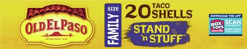 OLD EL PASO STAND ‘N STUFF TACO SHELLS, GLUTEN FREE, FAMILY SIZE, 20 CT, 9.4 OZ