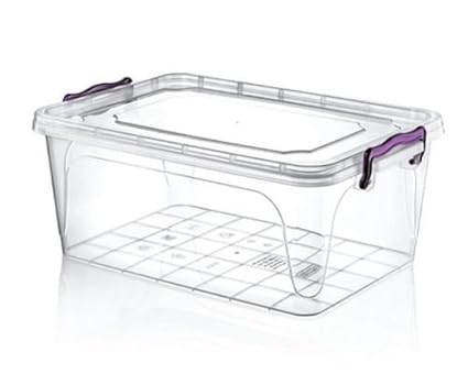 Large 20 Litre Heavy Duty Clear Plastic Storage Box Stackable