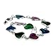 Colorful Cute Heart Abalone Paua Shell Designer Silver Jewelry Love Bracelet for Girl Woman