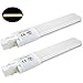Bonlux 2-Pack 6W LED GX23 PL Lamp GX23d 2-Pin Base 13W CFL/Compact Fluorescent Lamp Replacement 120V Warm White Single Tube LED PL Horizontal Recessed Bulb (Remove/Bypass The Ballast)