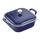 Staub 40508-637 Ceramics Square Covered Baking Dish, 9x9-inch, Dark Blue