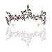 Aukmla Wedding Tiara Crown Vintage Gold Princess Headpiece Flowers Bridal Headbands for Women and Girls