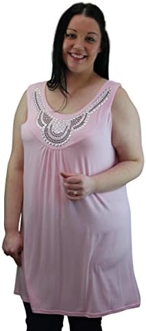 Girl Talk Clothing Plus Size Embellished Sleeveless Tunic Top