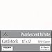 Pearlescent White Cardstock - 12 x 12 inch - 105Lb Cover - 10 Sheets - Clear Path Paper