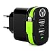 European USB Adapter by Yubi Power Ray Adapter Dual USB Ports with Lightning Connector Cable for Iphones and Ipad Type C for Europe, Turkey and More,, CE Certified - RoHS Compliant