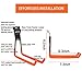 CoolYeah Slatwall Hooks Heavy Duty, Garage Storage Utility Double Hooks for Organizing Ladder,Power Tool, Long U Hooks (Pack of 3, 6.3 × 7.3 × 6.1 inches)