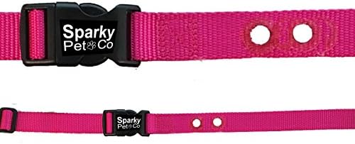 Sparky Pet Co - Replacement 3/4" Nylon Collar with 2 Holes - Spaced at 1.25" Apart - 14 Colors (Raspberry)