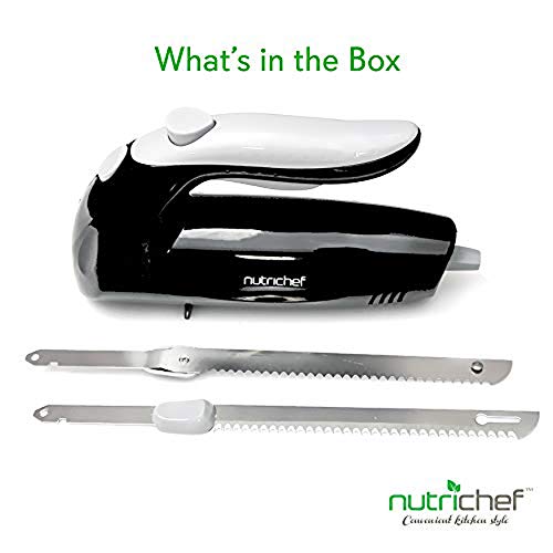 NutriChef Upgraded Premium Electric Knife 8.9" Carving Knife