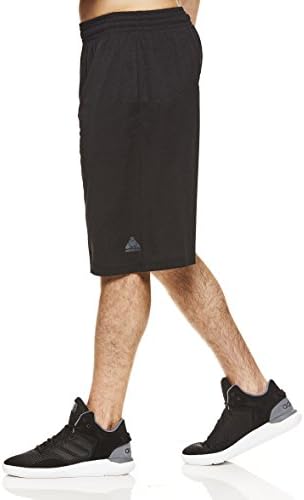 Above the rim Men's Basketball Shorts - Athletic Heather Jersey Workout &amp; Gym Short - Black Heather - All World, Large