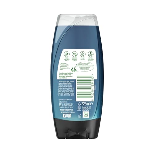 Duschdas Duschgel For Men Duschbad mit Fresh-Energy-Duftformel sorgt für eine erfrischende Dusche 6 x 225 ml 2