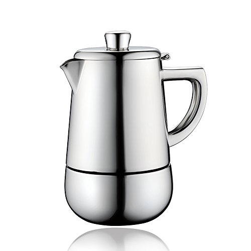 Minos moka pot espresso maker - 6 cups - 10 fl oz - sta…