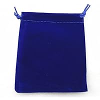 AEAOA Pack of 25 Royal Blue Velvet Gift Bags Drawstring Jewelry Pouches Candy Bags Wedding Favors (3.5"x4.7")