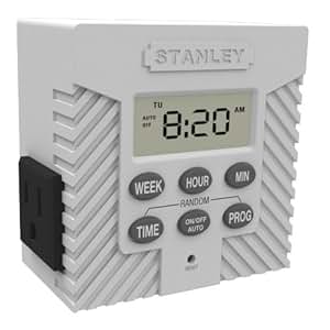 Stanley 31200 TimerMax Weekly Grounded 1-Outlet Weekly Digital Timer