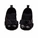 Binmer(TM) Infant Kids Girls Flowers Bow Soft Sole Baby Shoes Toddler Shoes Dress Decor (12~18 Month, Black)