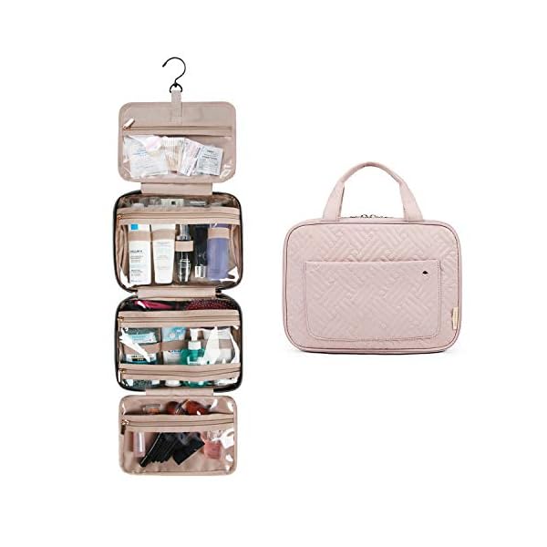 BAGSMART Toiletry Bag Travel Bag with Hanging Hook, Waterresistant