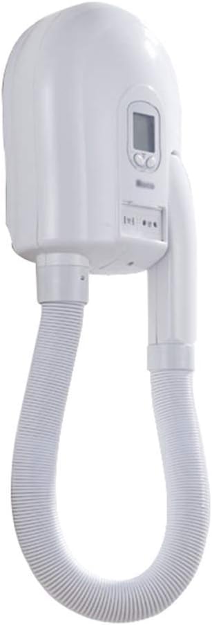 KJRJC Hair Dryer - Wall Mount,Household Bathroom Hair Dryer,5 Heat Settings LCD Screen Wall Mounted Hair Dryer with Shaver Socket,Overheating Protection,Professional Hotel Hair Dryer