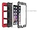 MoKo iPad Mini 3 / 2 / 1 Case, Silicone + Black Hard Polycarbonate Protector with Foldable Stand Cover Case for Mini 3, Mini 2 and Mini (2012 1st gen), RED (Will not fit iPad Mini 4)