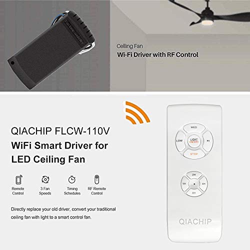QIACHIP Upgrade Universal WIFI Ceiling Fan ligh Remote Control Kit