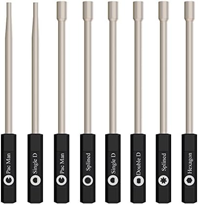 8 PCS Carburetor Adjustment Tool Hexagon Hex Socket 7/21-Teeth Splined Screwdriver Set ALI88 Black