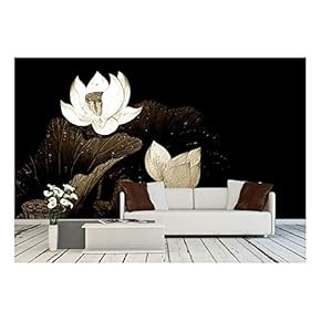 Abstract of Brown Lotus for Background Used - Removable Wall Mural | Self-Adhesive Large Wallpaper - 66x96 inches