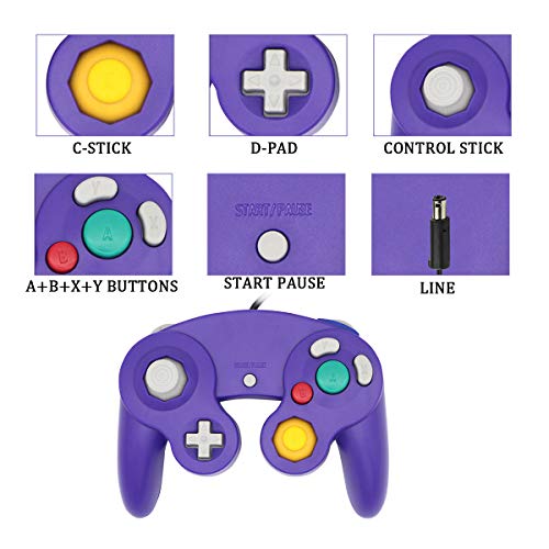 image for Sp full 2 Packs Classic Wired Gamepad Controllers Compatible with Wii 