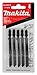 Makita 5 Piece - T Shank Wood Jigsaw Blades For Jig Saws - Fine & Straight Cuts For Soft Wood & PVC - 4
