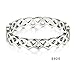 925 Sterling Silver Ring Boruo Celtic Knot Heart High Polish Tarnish Resistant Eternity Wedding Band Stackable Ring