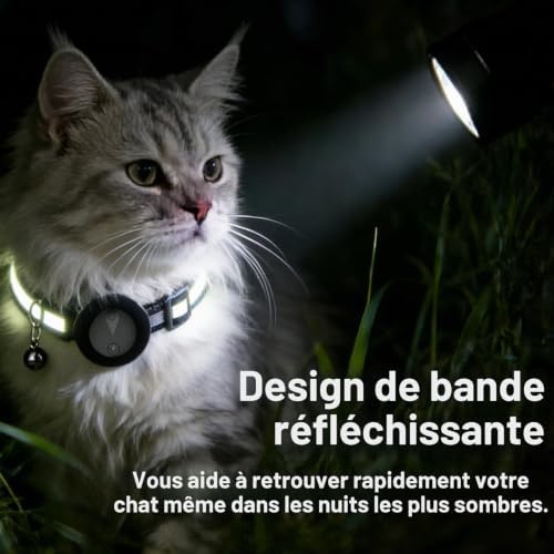 Collier GPS Chat Enregistrement des Trajets sur 7 Jours Collier GPS pour Chien Compatible avec iOS et Android GP S Chien Suivi en Temps RéEl GP S Tracker Traceur pour Animaux éTanche IP67 - Noir