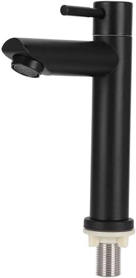 Black Stainless Steel Sink Mixer tap Single Cold Faucet Basin Water Tap Single Lever Mixer Tap for Home Bathroom Toilet Accessories - Image 5