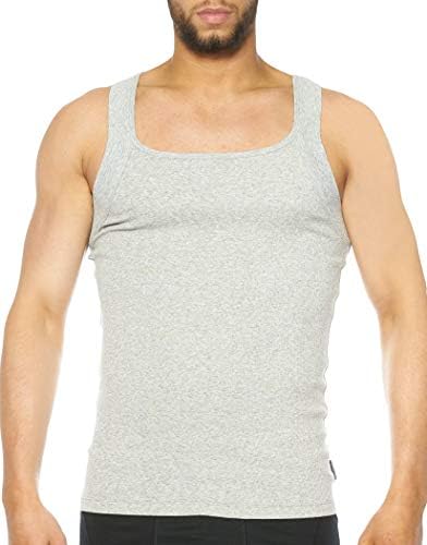 Calvin Klein Mens Nb1719 Undershirts Cotton Stretch Square Cut