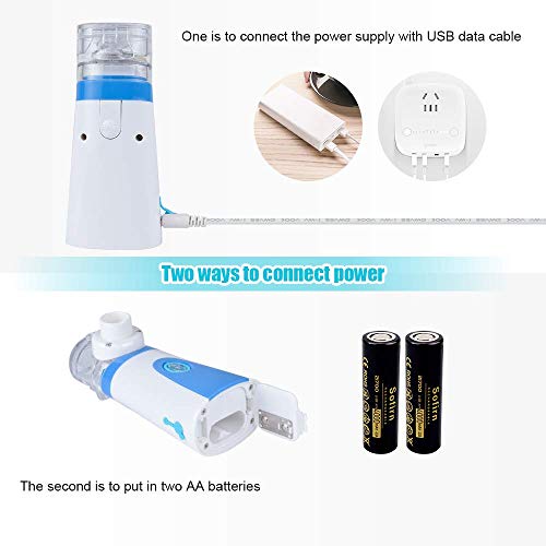 AGKupel Portable Cool Mist Humidifier Machine Professional Ultrasonic Vaporizer for Kids & Adults (White1) - Thumbnail 6