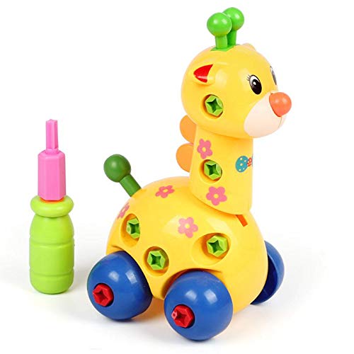 Cute Animal Shape Puzzle Kids Disassembly Assembly Lovely Cartoon Car Model Early Educational Child Children Present