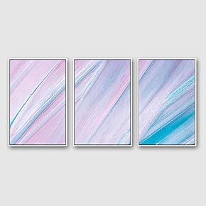 3 Piece Framed Canvas Home Artwork Decoration Watercolor Sfumato Canvas Wall Art for Living Room, Bedroom - 16"x24"x3 Panels