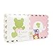 Tadpoles Baby Play Mat, Kid's Puzzle Exercise Play Mat – Soft EVA Foam Interlocking Floor Tiles, Cushioned Children's Play Mat, 16pc, Teddy and Friends, Pink, 50x50