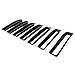 EAG 97-06 Jeep Wranngler TJ Grille Insert Black ABS Trim Front Grill Open 7PCS (41-0139)