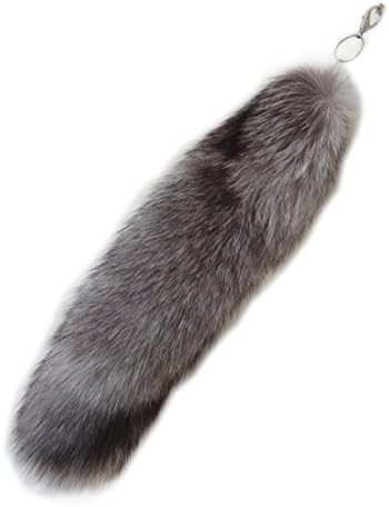 HHIPP 16" Stylish Fox Fur Tail jewellery Bag Hanging Keyring Fashion Accessories Cosplay Toy B1 (9)