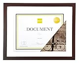 Kiera Grace Suspense Wood Float Document Frame, 11 by 14 Inch, Espresso