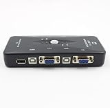 Ghulumn 4 Port USB 2.0 KVM Switch Box + 4 VGA SVGA Cables Keyboard Monitor PC view 2