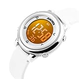 Kid Watch Multi Function 50M Waterproof Sport LED Alarm Stopwatch Digital Child Wristwatch for Boy Girl White