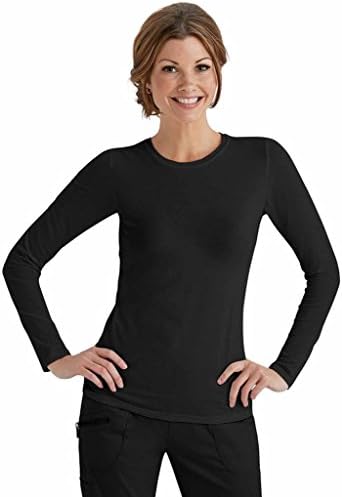Beyond Scrubs Women's Long Sleeve Tee M Black