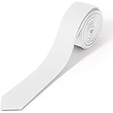 Puistr Skinny Ties Black Ties For Men and Women Solid Pure Color 1.58" (4CM) Plain Formal Slim Neckties