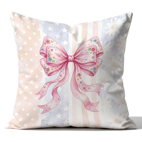 YZRHQ Pink Bow Pillow Covers