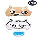 [2 PACK] Pragovle Dog Cute Sleep Eye Night Mask for sleeping, Super Soft and Light for women and kids men