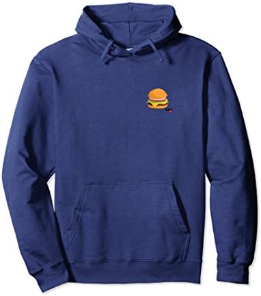 Unisex Tasty Burger Hoodie XL: Navy