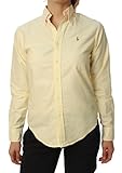 Polo Ralph Lauren Women's Classic Fit Stripe Oxford Button Down Shirt-Orange
