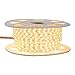 Shine Decor 7x10mm LED Strip Lights, 110V Dimmable Flexible Waterproof Rope Lights, 60LEDs/M, for Indoor Outdoor Ambient Commercial Lighting Decoration, Accessories Included, 50ft 3000K Warm White
