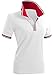 CLOVERY Women's Casual 2-Button Short Sleeve Polo Shirts White Medium