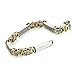 Urban Jewelry Impressive Men's Stainless Steel Bracelet Byzantine Chain, Gold Silver, 9 Inch